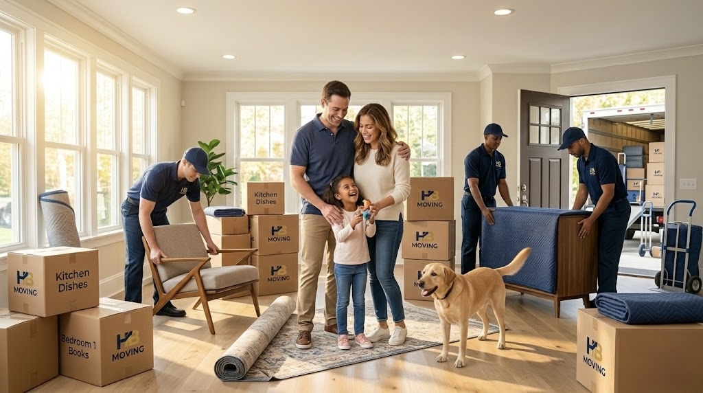 Professional HB Moving Company team
